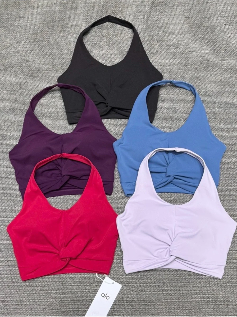 ALO Twist Front Halter Sports Bra - Multiple Colors